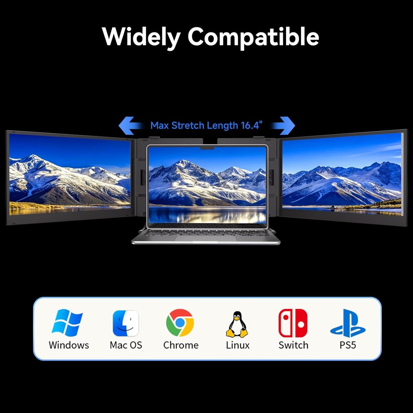 ROYY 15.3" Ultra-Thin Portable Triple Monitor