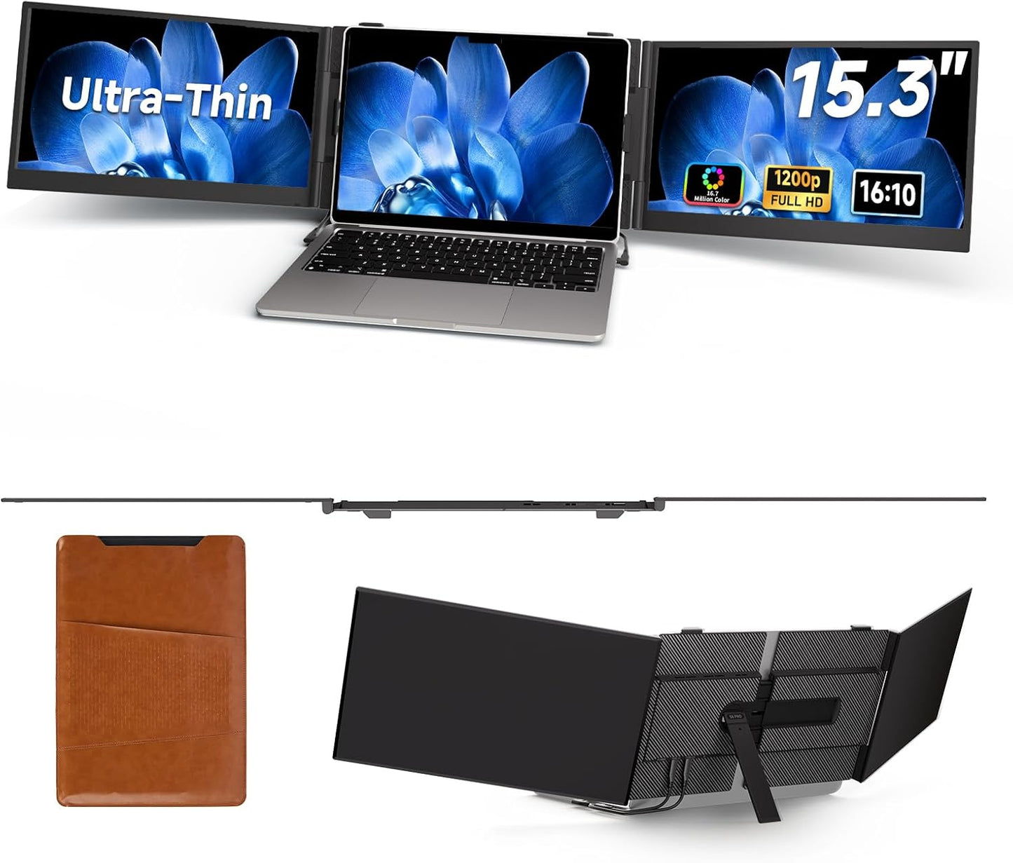 ROYY 15.3" Ultra-Thin Portable Triple Monitor