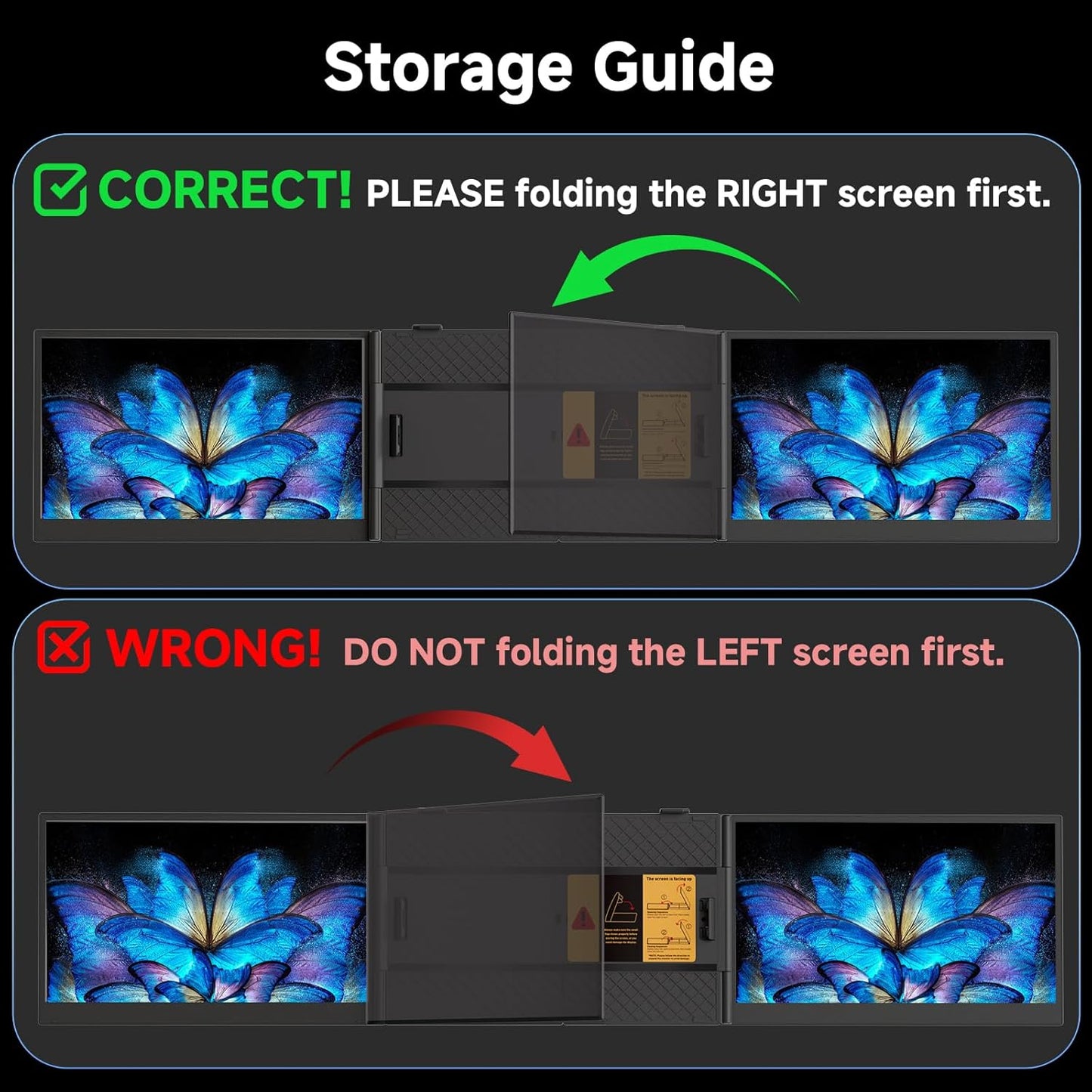 ROYY 15.3" Ultra-Thin Portable Triple Monitor