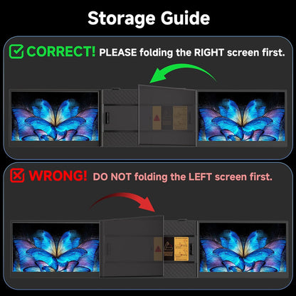 ROYY 15.3" Ultra-Thin Portable Triple Monitor