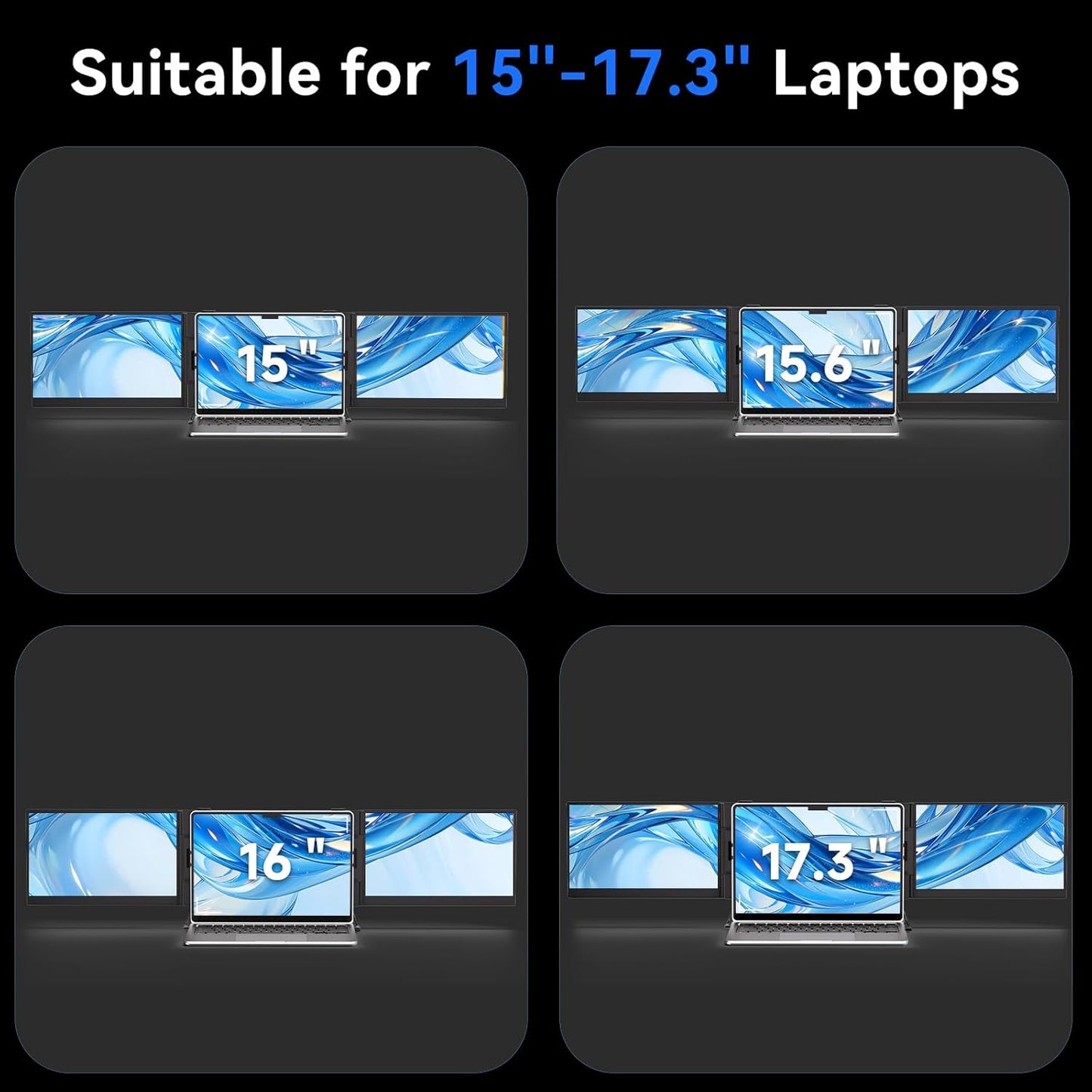 ROYY 15.3" Ultra-Thin Portable Triple Monitor