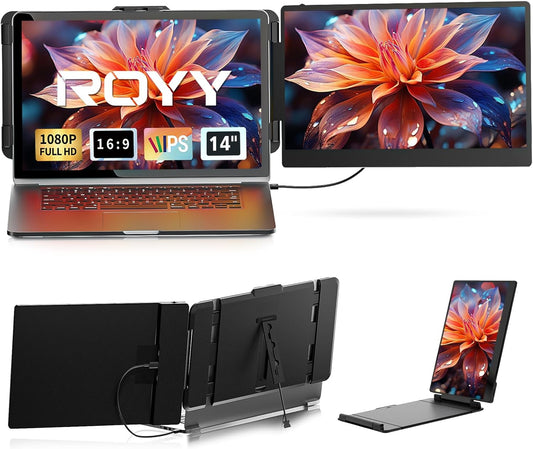 ROYY 14" Laptop Screen Extender Dual Monitor