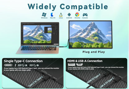 16" Portable Monitor for Laptop-2560 x 1600 Pixels