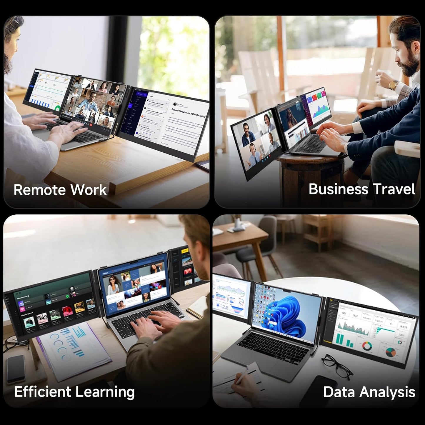 ROYY 15.3" Ultra-Thin Portable Triple Monitor