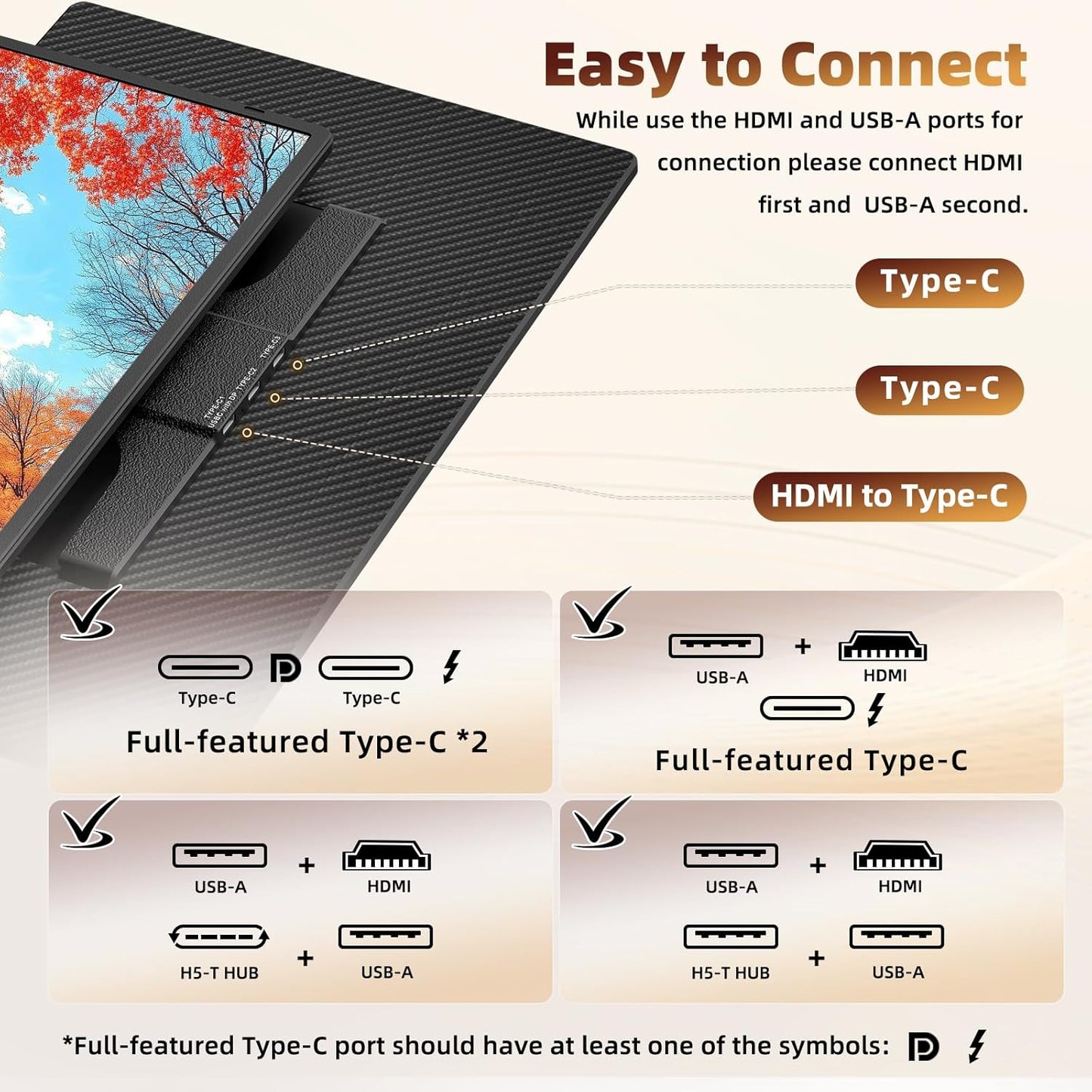 ROYY 16" Laptop Screen Extender Triple Monitor QHD 2560X1600P