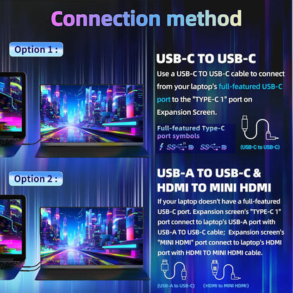 ROYY 15.6'' Portable Monitor Screen Extender