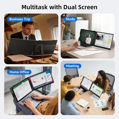 ROYY A5 Laptop Monitor Extender, 14" Portable Laptop Screen